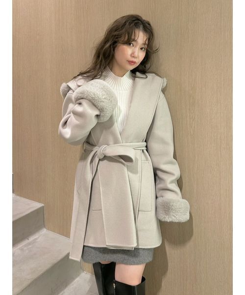 FRAY I.D（フレイ・アイディー） トレンチコート コート ファーリバー