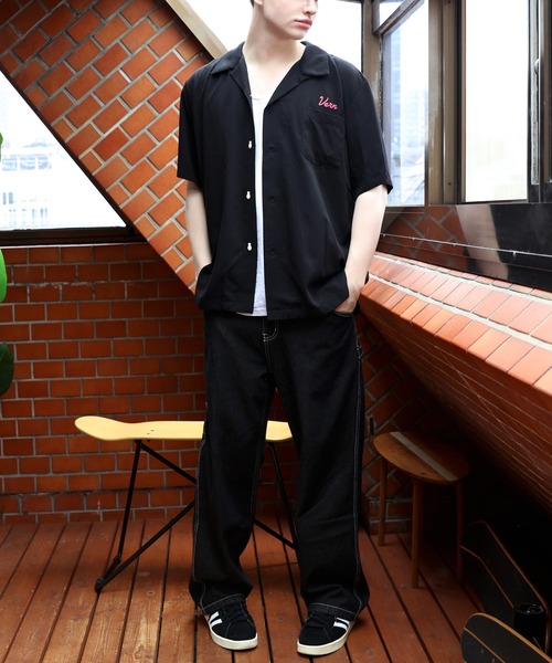 HOUSTON（ヒューストン） シャツ ボーリングシャツ(OLD SCHOOL) メンズ