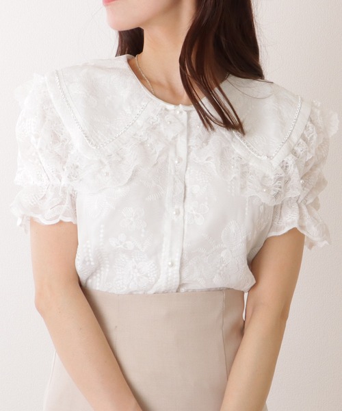 Lace Ladies（レースレディース） ブラウス シャツ ビッグカラー