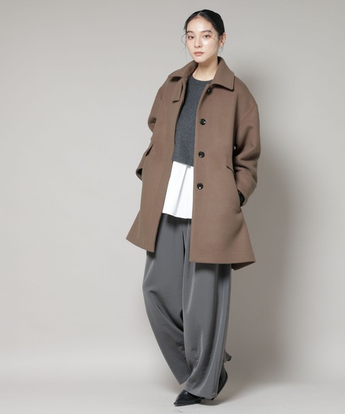 nanoユニバースと小川CAMPAL コラボ ステンカラーコート グレー nano