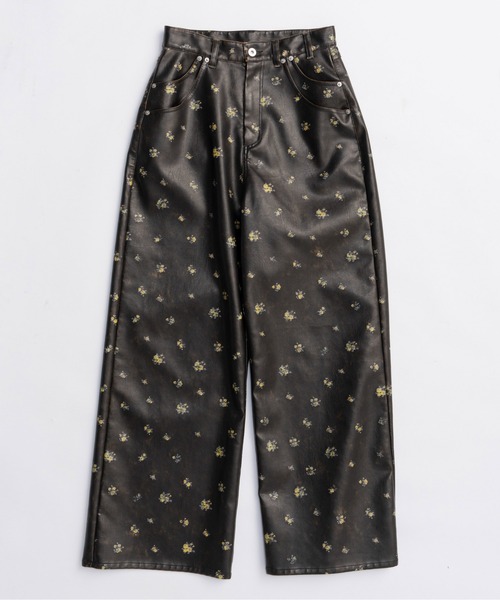 MAISON SPECIAL（メゾンスペシャル） パンツ Vegan Leather Flower