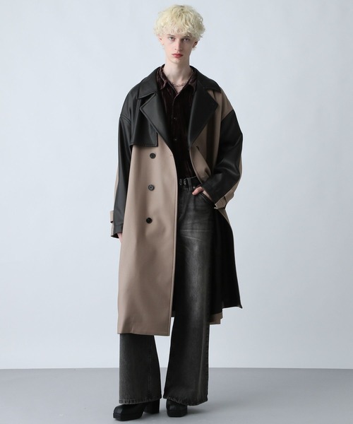 HARE（ハレ） トレンチコート コート レザーキリカエトレンチコート