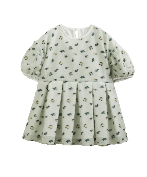 Fit more（フィットモア） シアージャガード花柄パイピングトップス