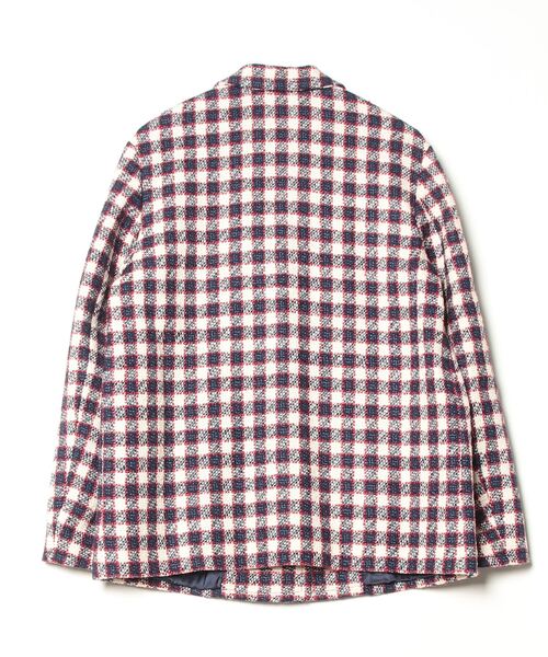 GUCCI（グッチ） チェック柄チェスターコート 40 ネイビー レディース