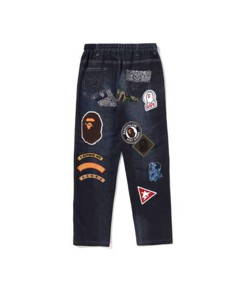A BATHING APE（アベイシングエイプ） パンツ BAPE EMBLEM DENIM PRINT