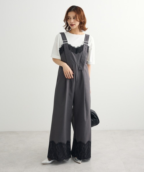 Sugar spoon（シュガースプーン） サロペット オーバーオール レース