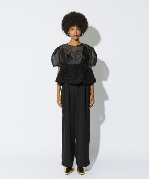 ANDRESD パンツドレス スウェルぺプラムセットアップパンツドレス