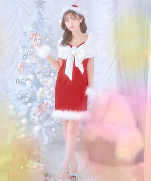 sugar nine コスプレ サテンリボンファーサンタコスプレ「サンタコス 5