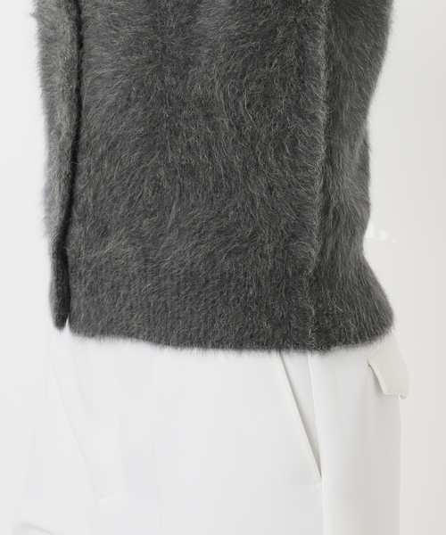 NOBLE（ノーブル） ベスト ジレ FOX/Caファーニットフロントボタン