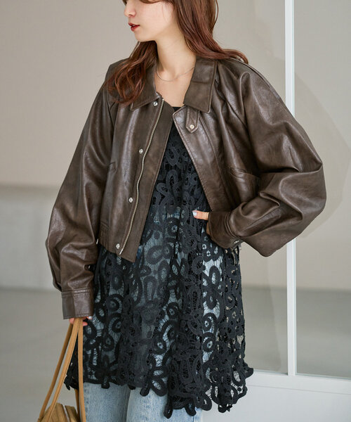 Kastane（カスタネ） ブルゾン アウター 「2サイズ展開」フェイク