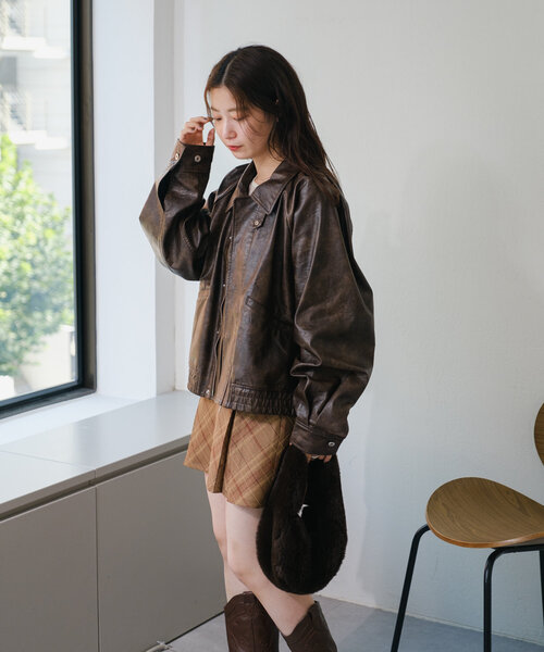 Kastane（カスタネ） ブルゾン アウター 「2サイズ展開」フェイク