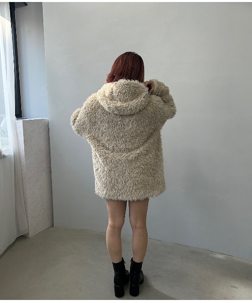 ダッフルコート コート フード付き トグルボタン ファーコート