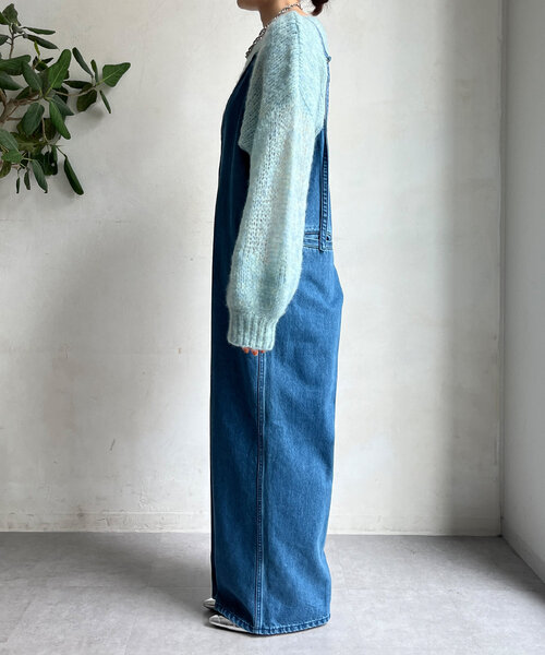 DouDou（ドゥドゥ） オールインワン 細紐デニムフロントジップ