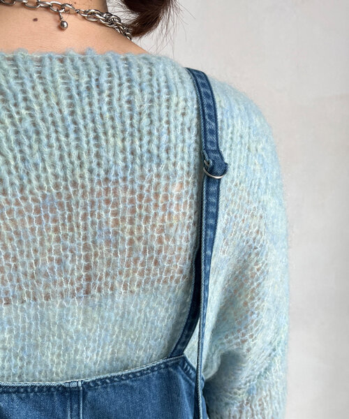 DouDou（ドゥドゥ） オールインワン 細紐デニムフロントジップ