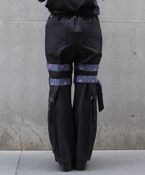 REZEN（リゼン） パンツ 和柄JQベルト付カーゴパンツ メンズ