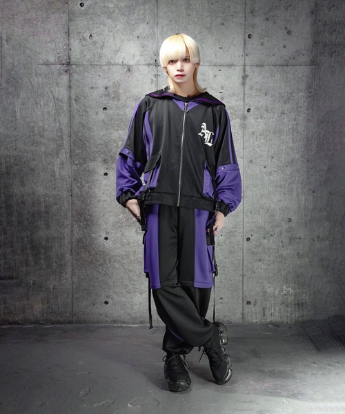 Amilige（アミリージュ） ジャージ SatanバックプリントセーラーZIP