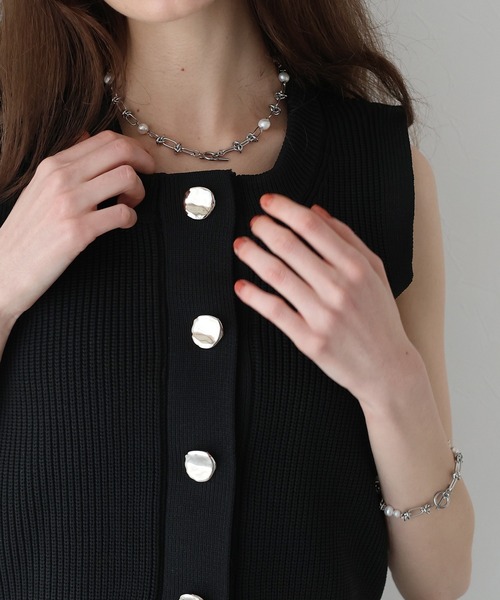 J by blue（ジェイバイブルー） ベスト ジレ ニュアンスボタンベスト