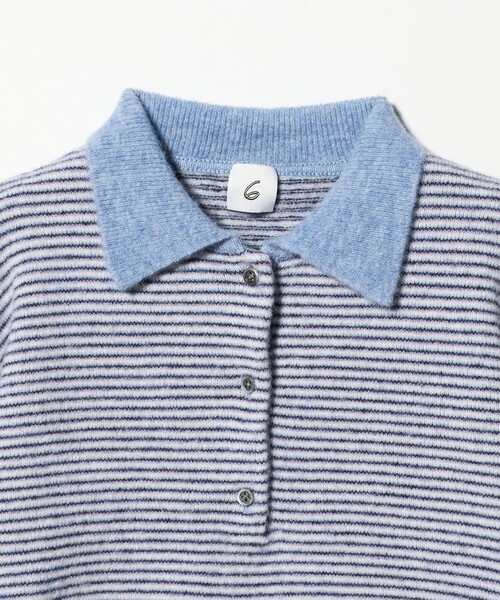 6 ニット セーター 「6(ROKU)」アルパカウールナイロン ポロニット