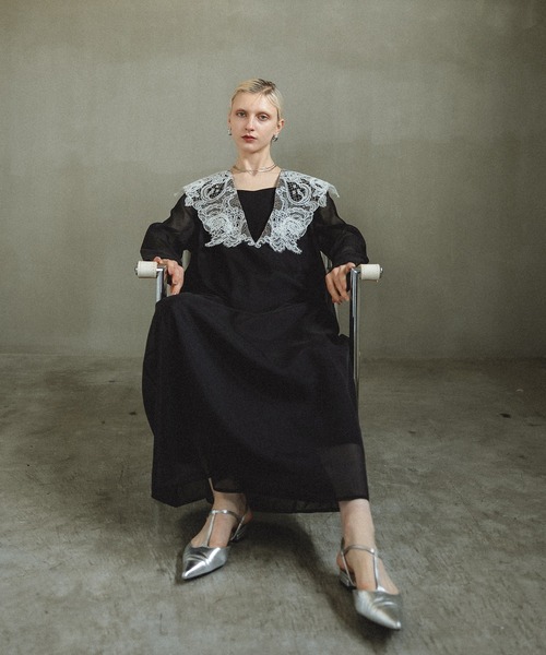 et.UNiVER ドレス Big collar A-line dress : ZOZOTOWN Yahoo!店