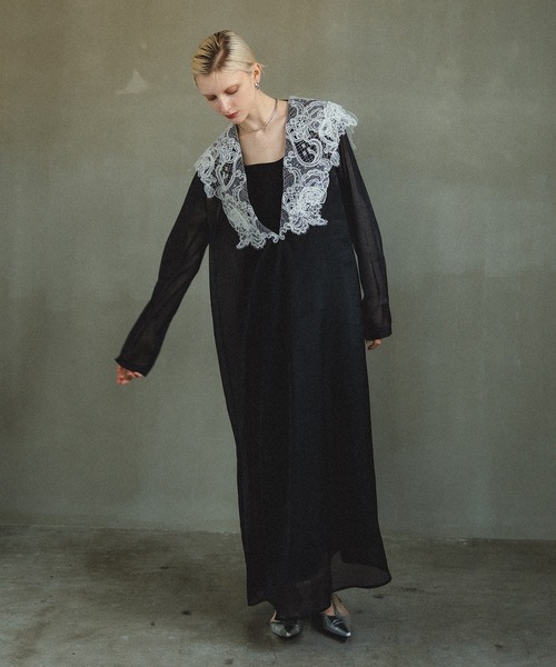 et.UNiVER ドレス Big collar A-line dress : ZOZOTOWN Yahoo!店