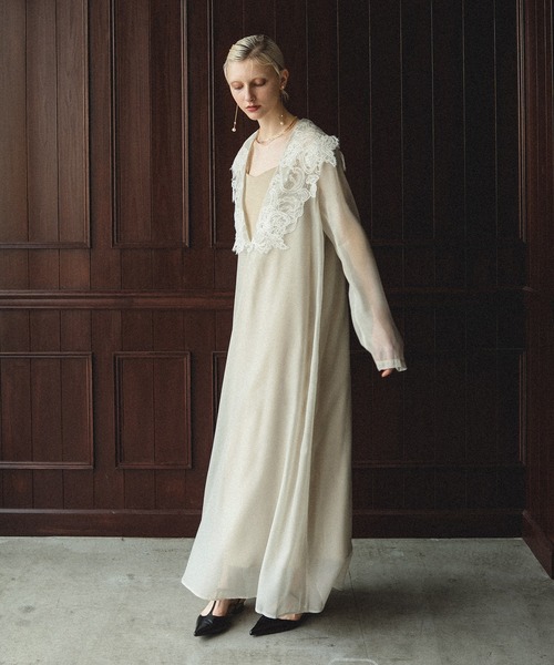 et.UNiVER ドレス Big collar A-line dress : ZOZOTOWN Yahoo!店