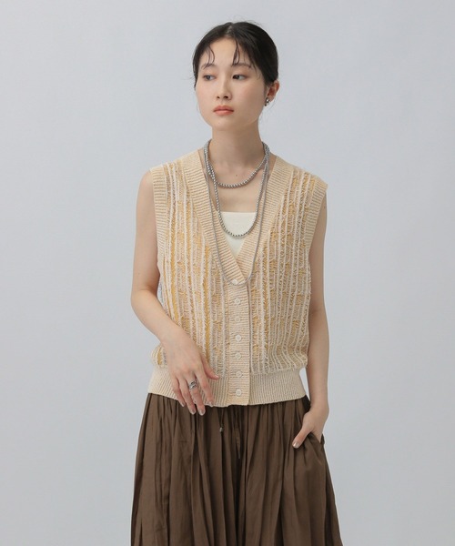 LEPSIM（レプシィム） ベスト ジレ 12ゲージフリンジベスト 579229