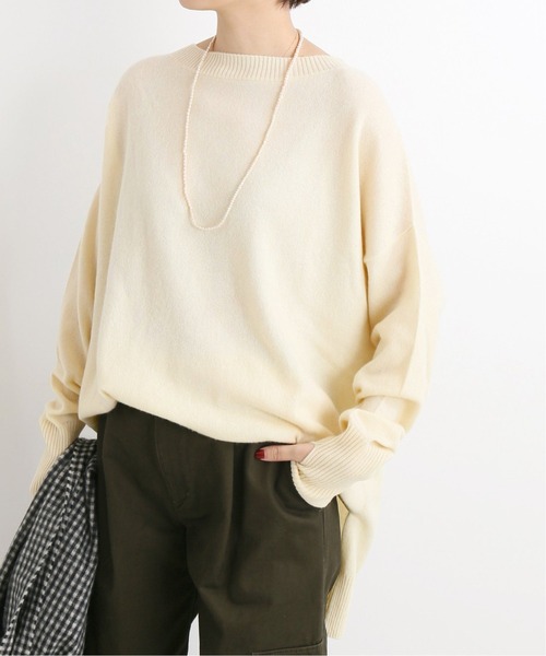IENA（イエナ） ニット カシミヤBIGボートネックプルオーバー