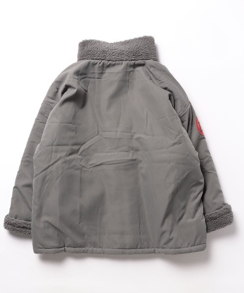 DIAVEL ブルゾン アウター 「リバーシブル」ボア×ナイロン中綿スタンド