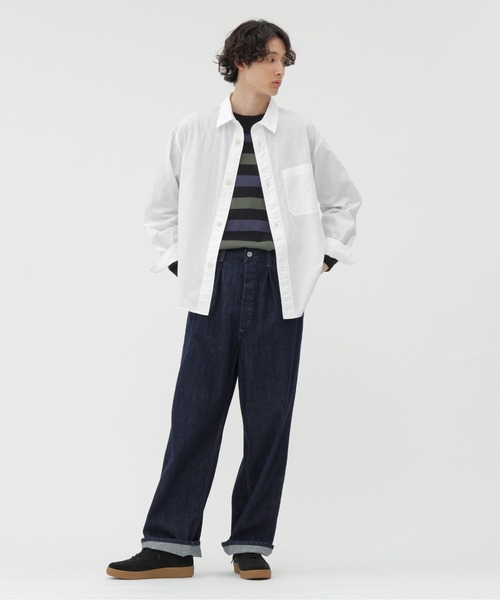 MHL.（エムエイチエル） シャツ GARMENT DYE COTTON SHIRTING メンズ