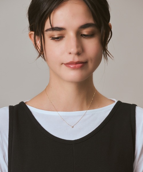 agete（アガット） ネックレス K10ダイヤモンドネックレス(0.06ct