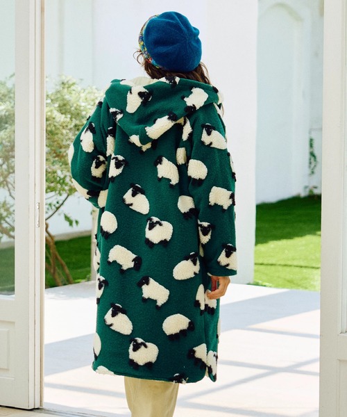 みー 新品 go slow caravanアルパカロングコート ウール90％＋アルパカ