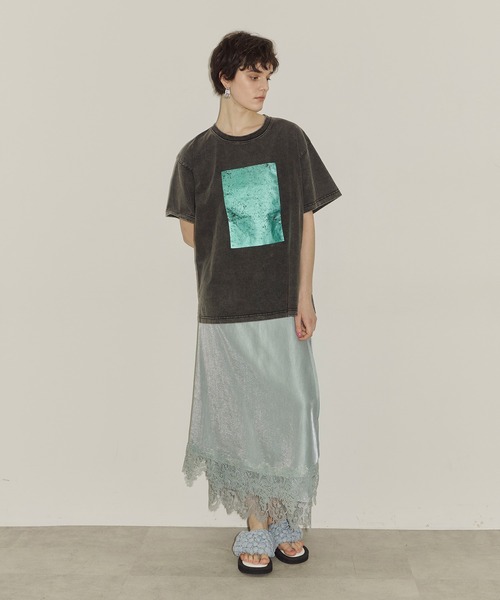 LA BELLE ETUDE（ラベルエチュード） スカート 裾レースラップデザイン