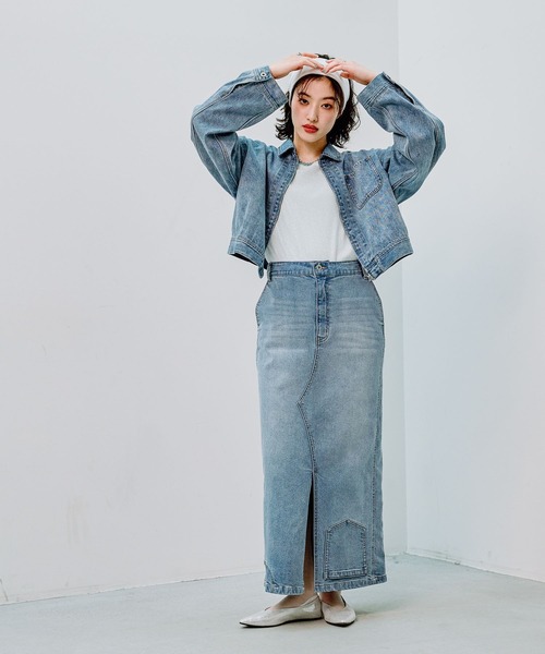 LEPSIM（レプシィム） デニムジャケット gジャン ZIPショートデニム