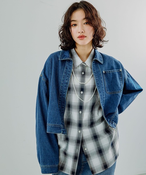 LEPSIM（レプシィム） デニムジャケット gジャン ZIPショートデニム