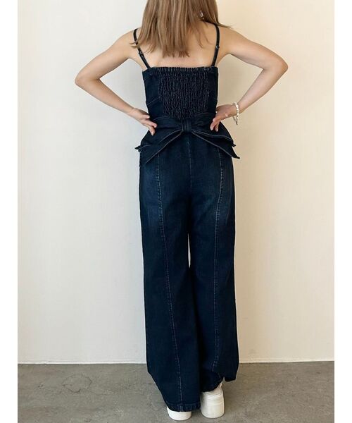 CALNAMUR（カルナムール） オールインワン BACK RIBBON DENIM ALL IN