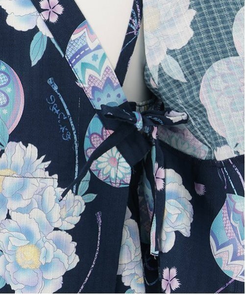 mezzo piano 浴衣 手毬フラワー柄 浴衣 キッズ 子供 女の子 : ZOZOTOWN