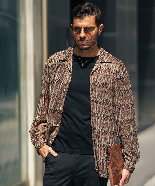 joker（ジョーカー） シャツ バルファレース長袖総柄シャツ メンズ