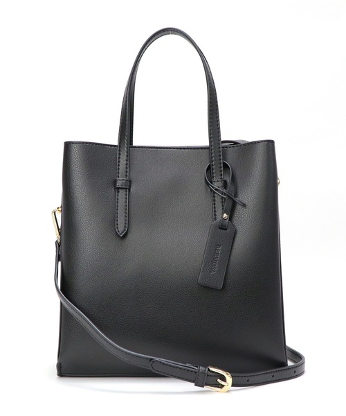 Bermosa トートバッグ 「2WAY」3層式 スクエア トート＆ショルダー