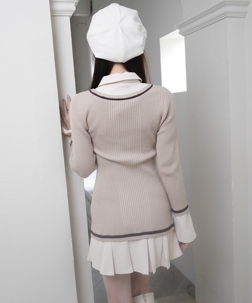 LIP SERVICE（リップサービス） ワンピース シャツドッキングプリーツ