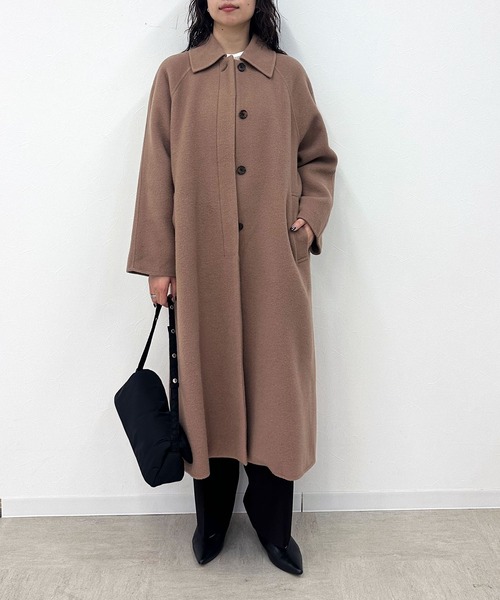 N.O.R.C ステンカラーコート コート ウールメルトンステンカラーリバー