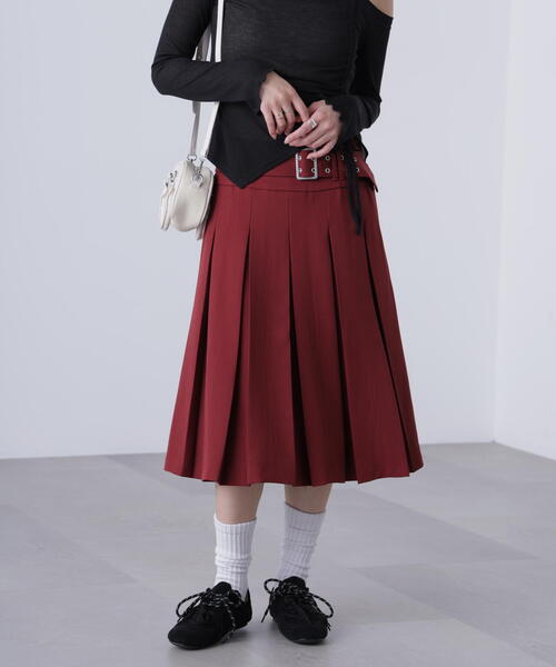 FREE'S MART（フリーズマート） スカート タックプリーツミディ