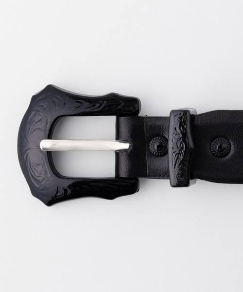 TOGA L BUCKLE BELT メタルバックルベルト Metal Buckle Belt in Black