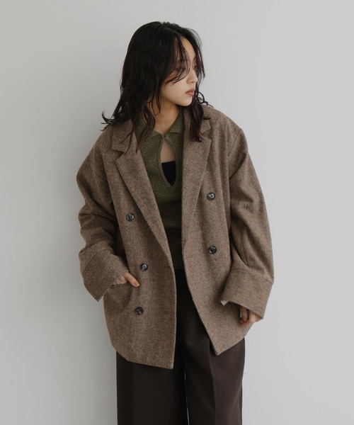 hellam（ヘラム） ジャケット テーラードジャケット ツイードダブル