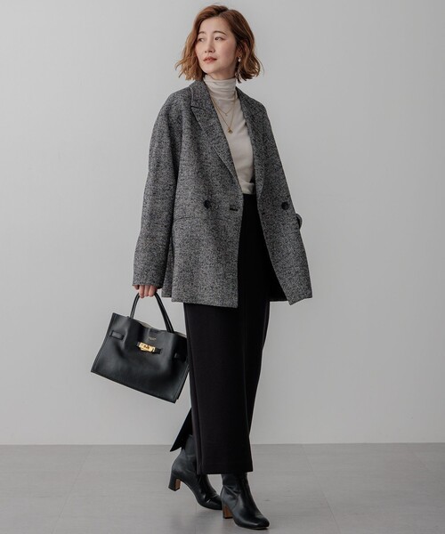 ジャケット テーラードジャケット ヘリンボーンループツイード