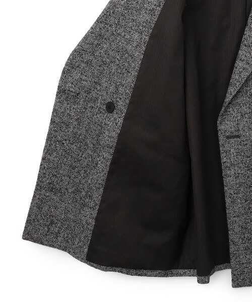 ジャケット テーラードジャケット ヘリンボーンループツイード