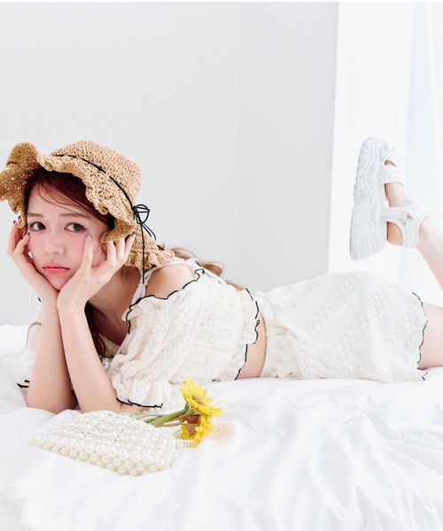 OLIVE des OLIVE（オリーブデオリーブ） 水着 レースシャーリングswim