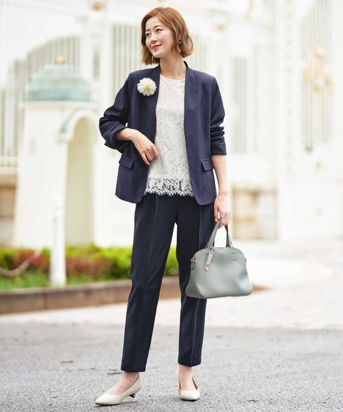 GeeRA（ジーラ） セットアップ ノーカラージャケットパンツスーツ4点