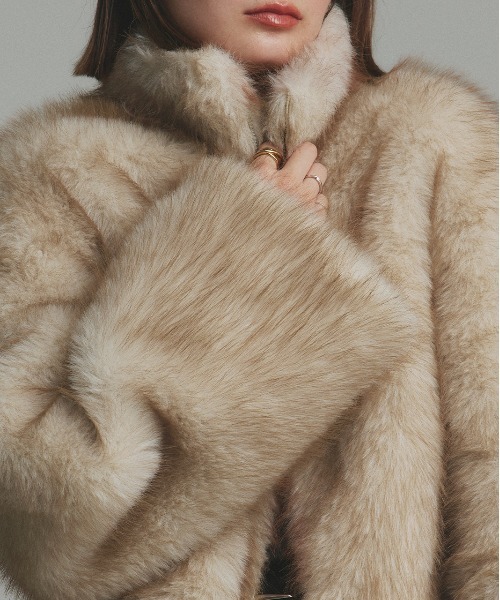 ad thie（アドティエ） コート アウター スタンドカラー フェイク