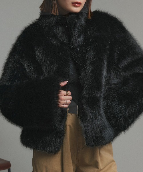 ad thie（アドティエ） コート アウター スタンドカラー フェイク