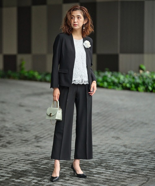 GeeRA（ジーラ） セットアップ ノーカラージャケットパンツスーツ4点